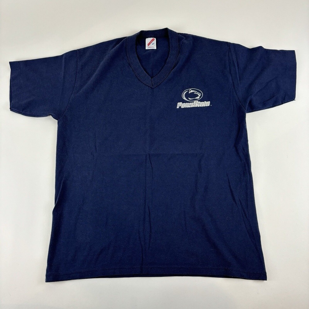 Vintage V Neck Penn State Nittany Lions T Shirt‎ Size Large Runs Small Tee 90s
